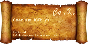 Csernus Kürt névjegykártya